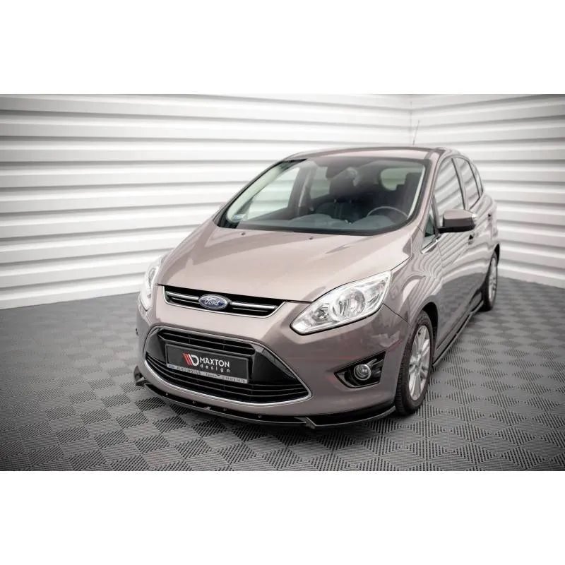 Maxton - Lame Du Pare-Chocs Avant Ford C-Max Mk2 Noir Brillant