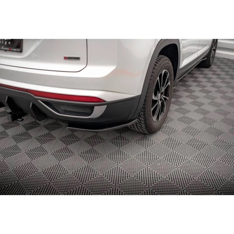 Maxton - Lames De Pare-Chocs Arrière Latérales Volkswagen Atlas Cross Noir Brillant