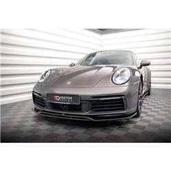 Maxton - Lame Du Pare-Chocs Avant Porsche 911 Carrera 4S 992 Noir Brillant