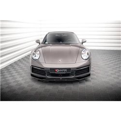 Maxton - Lame Du Pare-Chocs Avant Porsche 911 Carrera 4S 992 Noir Brillant