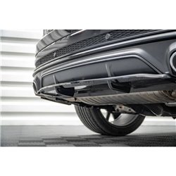 Maxton - Arriere Lame (avec une barre verticale) Audi SQ8 Mk1 Noir Brillant