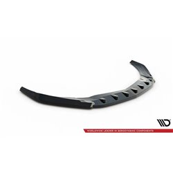 Maxton - Lame Du Pare-Chocs Avant V.1 Mercedes-Benz A45 Aero W176 Facelift Noir Brillant