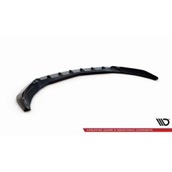 Maxton - Lame Du Pare-Chocs Avant V.1 Mercedes-Benz A45 Aero W176 Facelift Noir Brillant