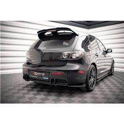 Maxton - Street Pro Central Diffuseur Arriere Mazda 3 MPS Mk1 Version américaine Rouge