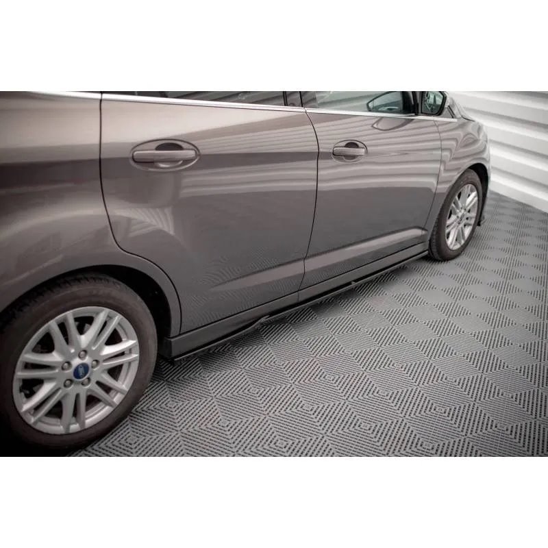 Maxton - Rajouts Des Bas De Caisse Ford C-Max Mk2 Noir Brillant