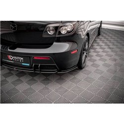 Maxton - Street Pro Lame Du Pare Chocs Arriere Mazda 3 MPS Mk1 Version américaine Noir-Rouge