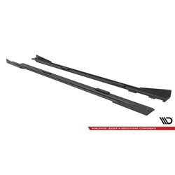 Maxton - Street Pro Rajouts Des Bas De Caisse Mazda 3 MPS Mk1 Noir-Rouge + Rabats Brillant