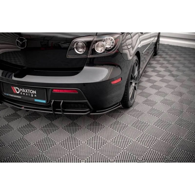 Maxton - Street Pro Lame Du Pare Chocs Arriere Mazda 3 MPS Mk1 Version américaine Noir