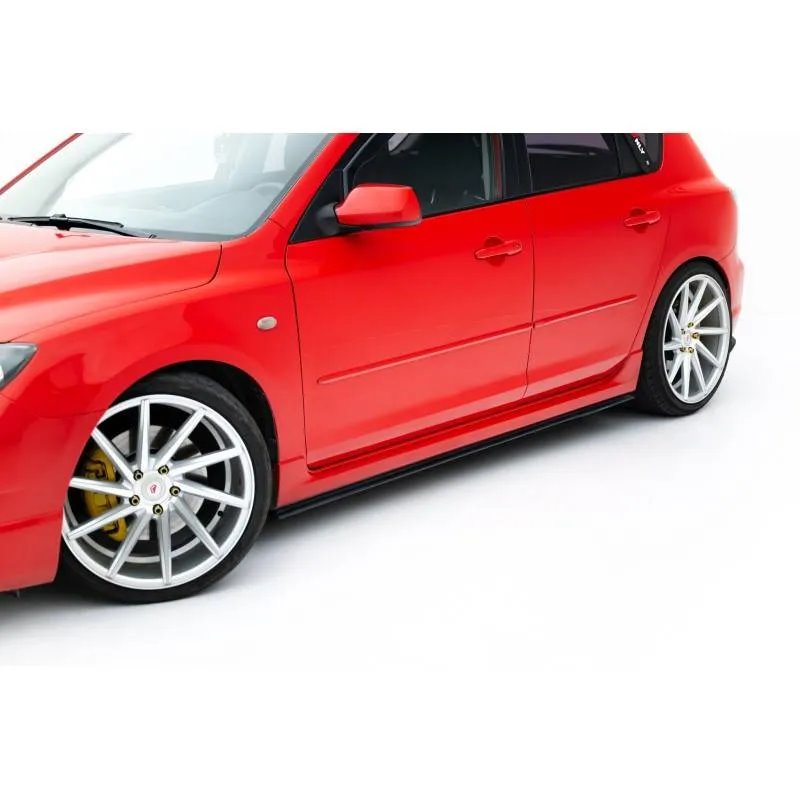 Maxton - Street Pro Rajouts Des Bas De Caisse Mazda 3 MPS Mk1 Noir-Rouge