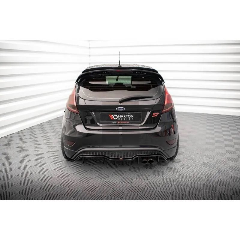 Maxton - Diffuseur Arrière Complet Ford Fiesta ST (Version 5 portes) Mk7 Facelift Noir Brillant