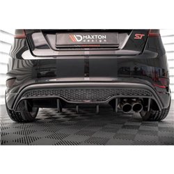 Maxton - Diffuseur Arrière Complet Ford Fiesta ST (Version 5 portes) Mk7 Facelift Noir Brillant