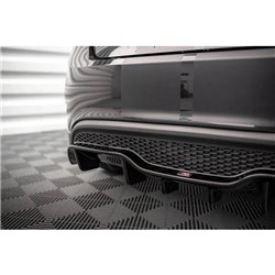 Maxton - Diffuseur Arrière Complet Ford Fiesta ST (Version 5 portes) Mk7 Facelift Noir Brillant