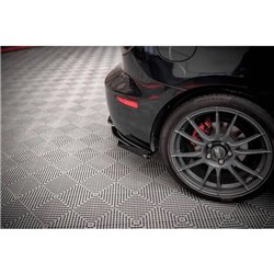 Maxton - Street Pro Lame Du Pare Chocs Arriere Mazda 3 MPS Mk1 Version américaine Noir-Rouge + Rabats Brillant