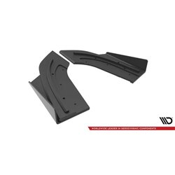 Maxton - Street Pro Lame Du Pare Chocs Arriere Mazda 3 MPS Mk1 Version américaine Noir-Rouge + Rabats Brillant