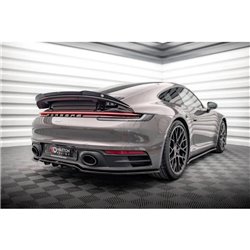 Maxton - Arriere Splitter (avec une barre verticale) Porsche 911 Carrera 4S 992 Noir Brillant