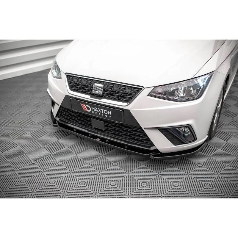 Maxton - Lame Du Pare-Chocs Avant V.2 Seat Ibiza FR/ Standard Mk5 Noir Brillant