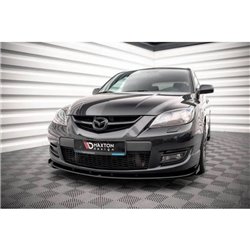 Maxton - Street Pro Lame Du Pare-Chocs Avant V.1 Mazda 3 MPS Mk1 Noir + Rabats Brillant