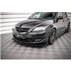 Maxton - Street Pro Lame Du Pare-Chocs Avant V.1 Mazda 3 MPS Mk1 Noir + Rabats Brillant 