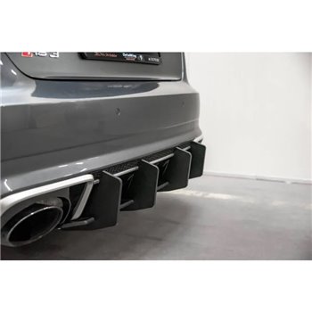 Maxton - Street Pro Central Diffuseur Arriere V.2 Audi RS3 8V Sportback Noir-Rouge