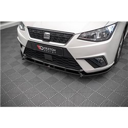 Maxton - Lame Du Pare-Chocs Avant V.1 Seat Ibiza FR/ Standard Mk5 Noir Brillant