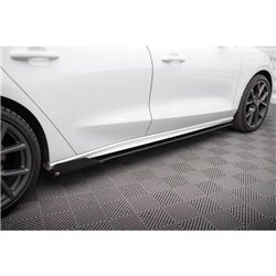 Maxton - Street Pro Rajouts Des Bas De Caisse Ford Focus ST / ST-Line Mk4 Noir-Rouge + Rabats Brillant