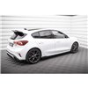 Maxton - Street Pro Rajouts Des Bas De Caisse Ford Focus ST / ST-Line Mk4 Noir-Rouge + Rabats Brillant
