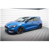 Maxton - Street Pro Rajouts Des Bas De Caisse Ford Focus ST / ST-Line Mk4 Noir-Rouge + Rabats Brillant