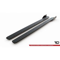 Maxton - Street Pro Rajouts Des Bas De Caisse Ford Focus ST / ST-Line Mk4 Noir-Rouge + Rabats Brillant