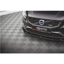 Maxton - Lame Du Pare-Chocs Avant V.2 Volvo S60 R-Design Mk2 Facelift Noir Brillant