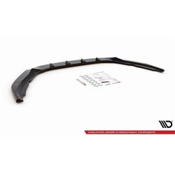 Maxton - Lame Du Pare-Chocs Avant V.2 Volvo S60 R-Design Mk2 Facelift Noir Brillant