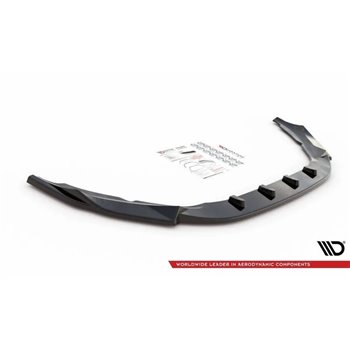Maxton - Lame Du Pare-Chocs Avant V.1 Volvo S60 R-Design Mk2 Facelift Noir Brillant