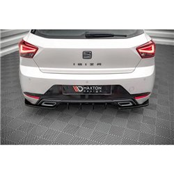 Maxton - Lames De Pare-Chocs Arrière Latérales Seat Ibiza FR/ Standard Mk5 Noir Brillant
