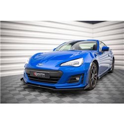 Maxton - Street Pro Lame Du Pare-Chocs Avant V.1 Subaru BRZ Mk1 Facelift Noir-Rouge + Rabats Brillant