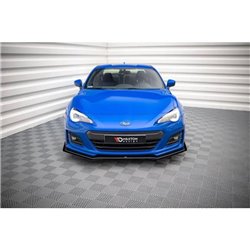 Maxton - Street Pro Lame Du Pare-Chocs Avant V.1 Subaru BRZ Mk1 Facelift Noir-Rouge + Rabats Brillant