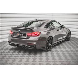 Maxton - Lames De Pare-Chocs Arrière Latérales V.3 BMW M4 F82 Noir Brillant
