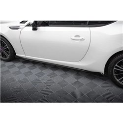 Maxton - Street Pro Rajouts Des Bas De Caisse Subaru BRZ Mk1 / Mk1 Facelift Noir-Rouge + Rabats Brillant