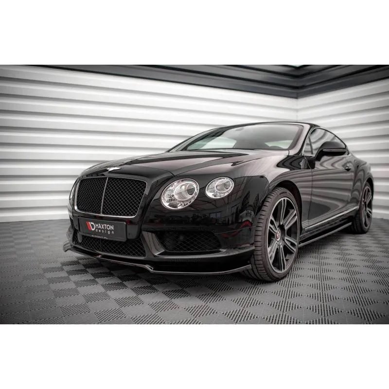 Maxton - Lame Du Pare-Chocs Avant V.1 Bentley Continental GT V8 S Mk2 Noir Brillant