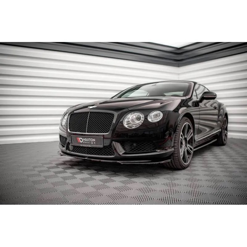 Maxton - Lame Du Pare-Chocs Avant V.2 Bentley Continental GT V8 S Mk2 Noir Brillant