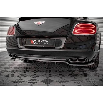 Maxton - Arriere Splitter (avec une barre verticale) Bentley Continental GT V8 S Mk2 Noir Brillant
