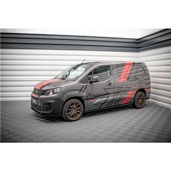 Maxton - Rajouts Des Bas De Caisse Peugeot Partner Maxi Mk3 Noir Brillant