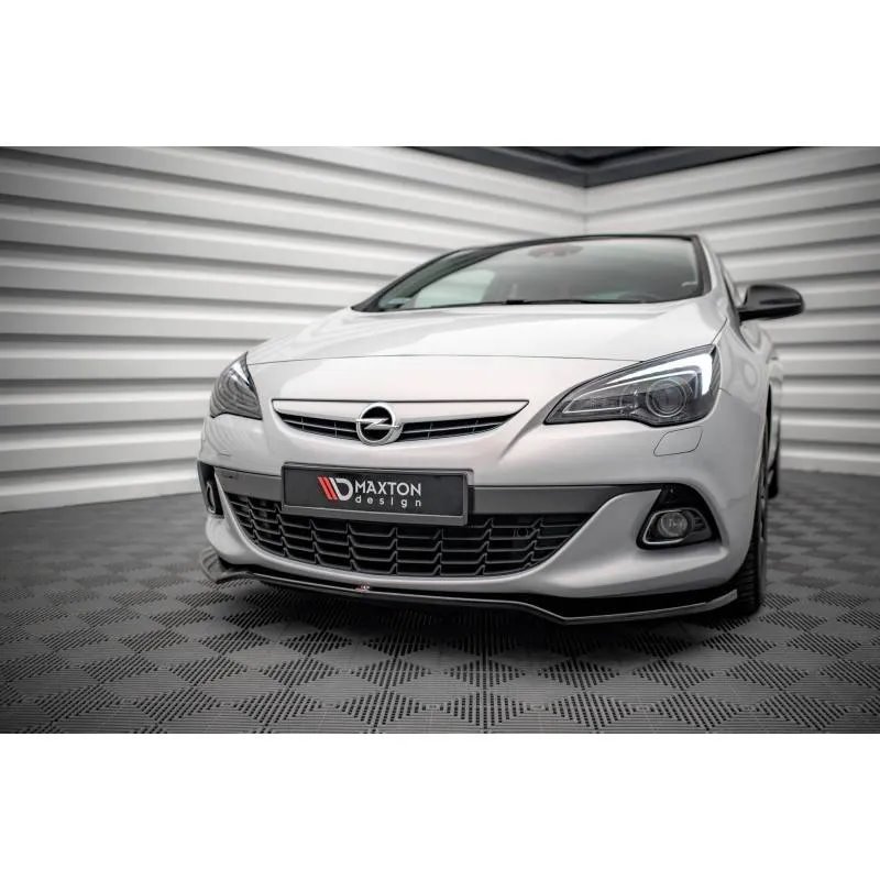 Maxton - Lame Du Pare-Chocs Avant V.2 Opel Astra GTC OPC-Line J Noir Brillant