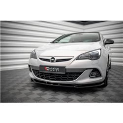Maxton - Lame Du Pare-Chocs Avant V.1 Opel Astra GTC OPC-Line J Noir Brillant