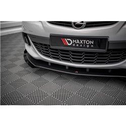 Maxton - Street Pro Lame Du Pare-Chocs Avant V.1 Opel Astra GTC OPC-Line J Noir-Rouge + Rabats Brillant