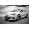 Maxton - Street Pro Lame Du Pare-Chocs Avant V.1 Opel Astra GTC OPC-Line J Noir-Rouge + Rabats Brillant