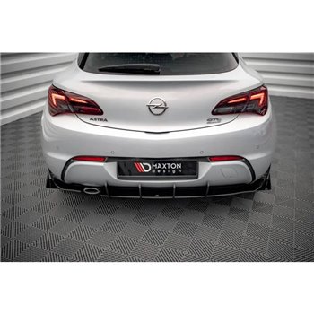 Maxton - Street Pro Diffuseur Arrière Complet Opel Astra GTC OPC-Line J Noir + Rabats Brillant 