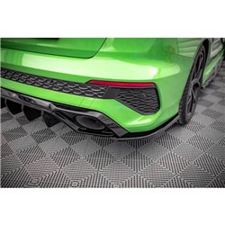 Maxton - Lames De Pare-Chocs Arrière Latérales Audi RS3 Sedan 8Y Noir Brillant