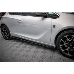 Maxton - Street Pro Rajouts Des Bas De Caisse Opel Astra GTC OPC-Line J Noir + Rabats Brillant 