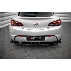 Maxton - Street Pro Diffuseur Arrière Complet Opel Astra GTC OPC-Line J Rouge + Rabats Brillant
