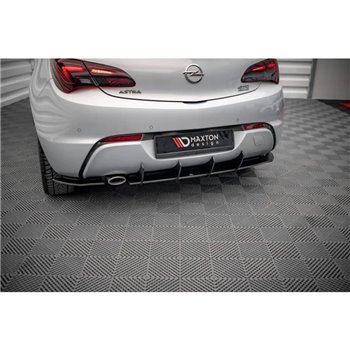 Maxton - Street Pro Central Diffuseur Arriere Opel Astra GTC OPC-Line J Noir-Rouge