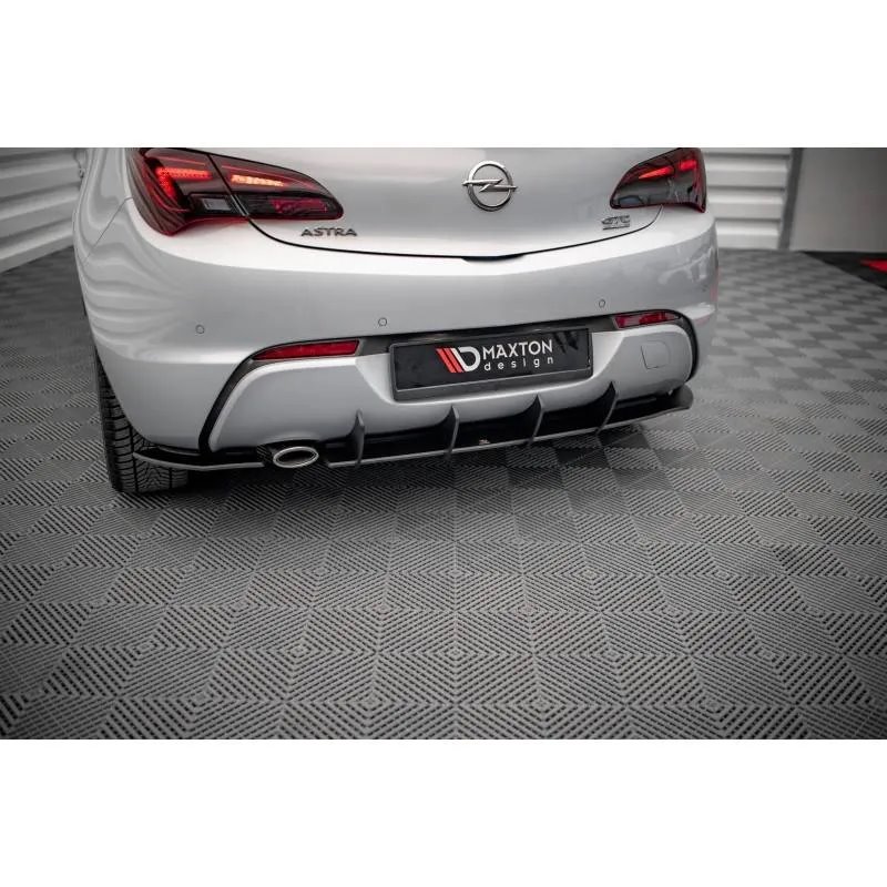Maxton - Street Pro Central Diffuseur Arriere Opel Astra GTC OPC-Line J Noir-Rouge